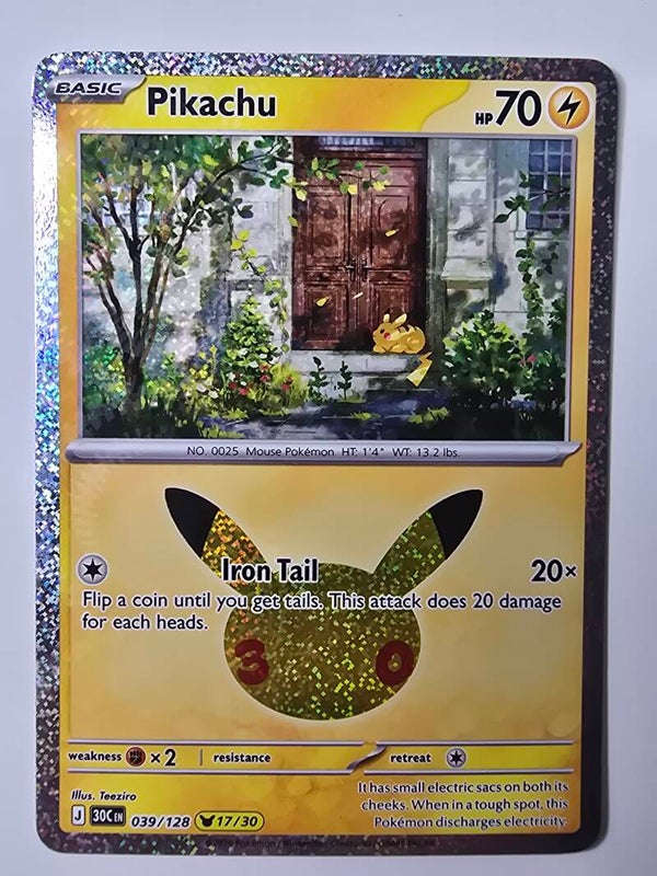 PIKACHU (30TH CELEBRATION 039/128 17/30) (TRADING CARD)
