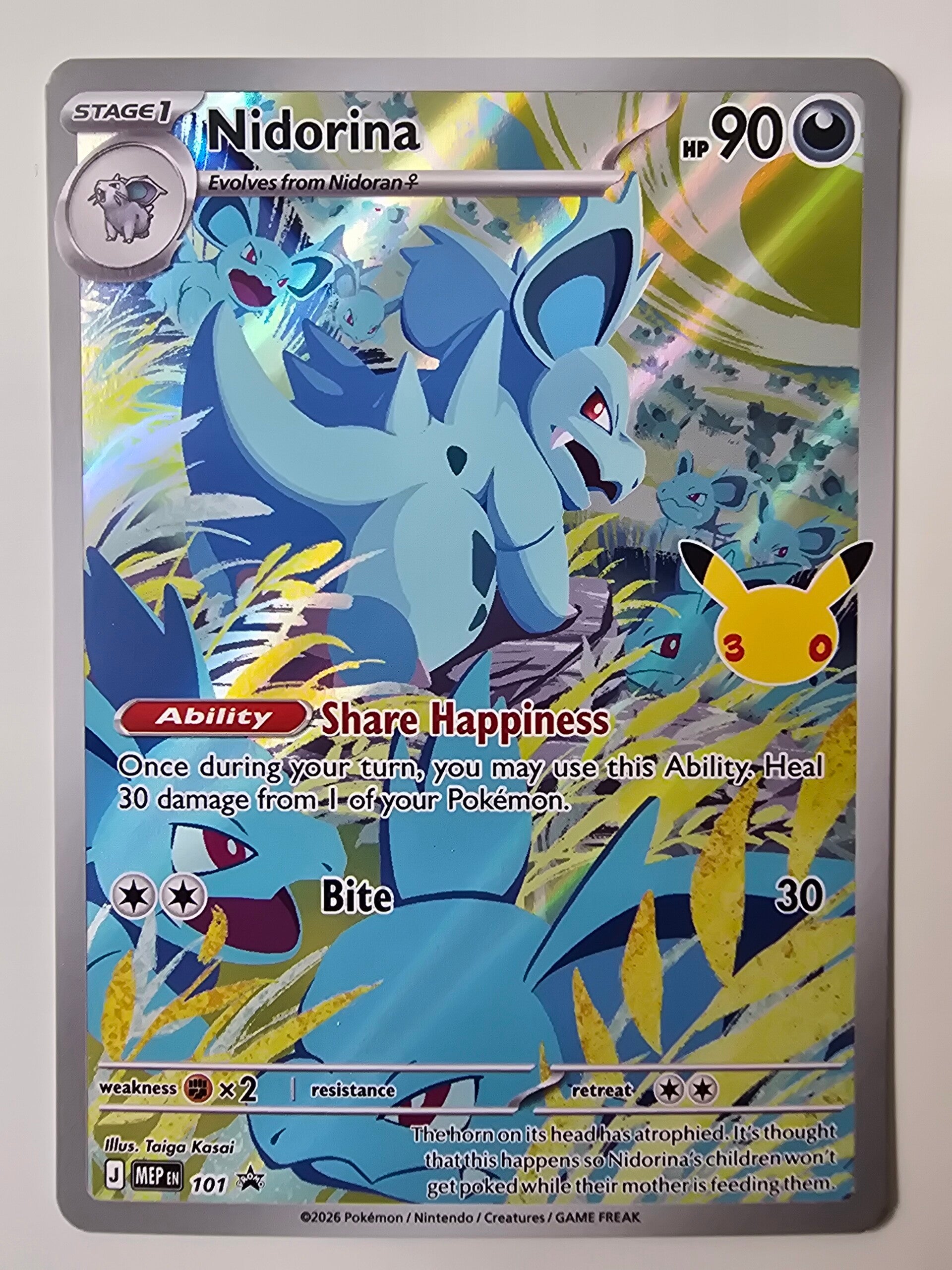 NIDORINA (30TH CELEBRATION MEP 101 PROMO HOLO) (TRADING CARD)