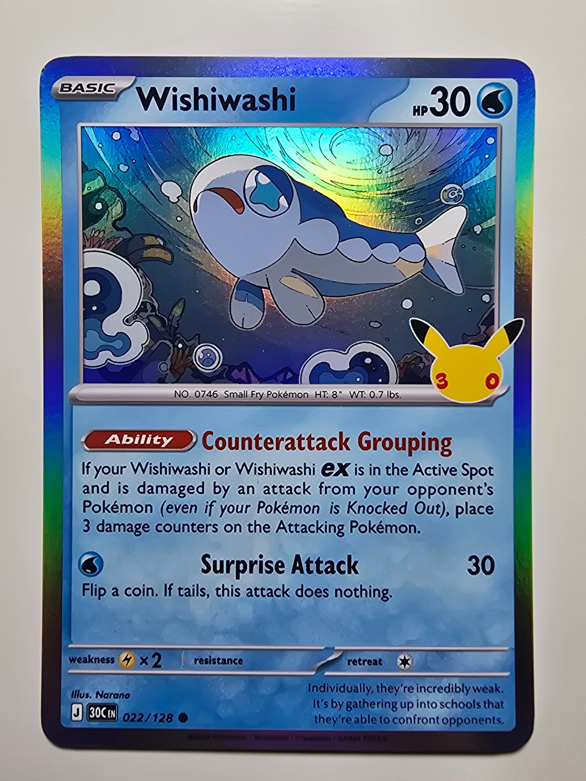 WISHIWASHI (30TH CELEBRATION 022/128) (TRADING CARD)