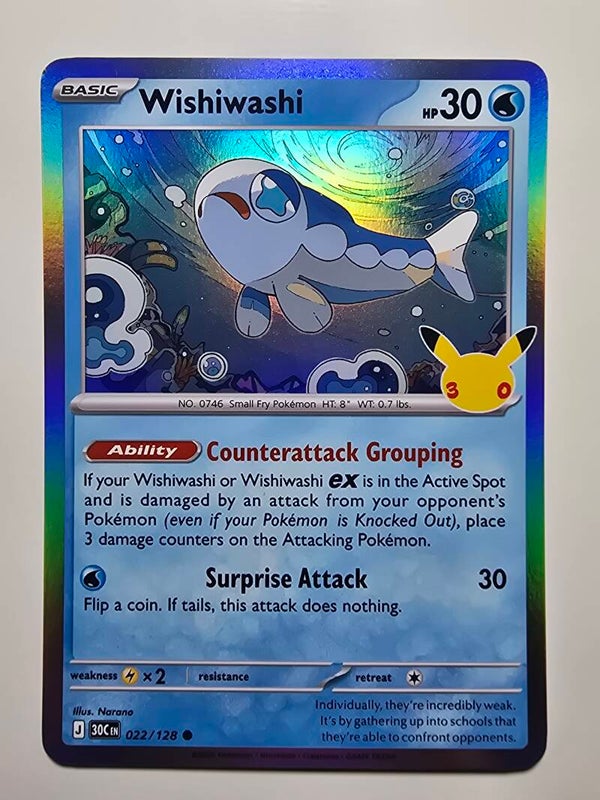 WISHIWASHI (30TH CELEBRATION 022/128) (TRADING CARD)