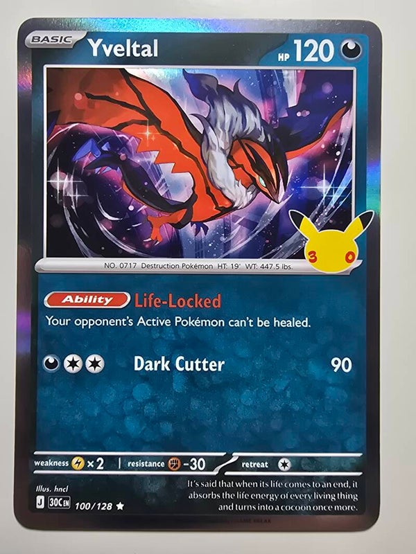 YVELTAL (30TH CELEBRATION 100/128) (POKÉMON) (TRADING CARD)
