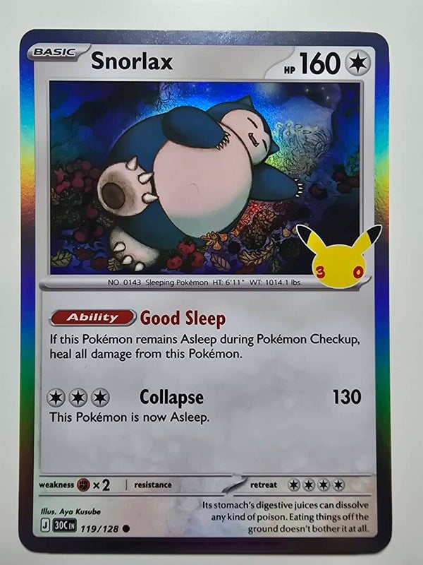 SNORLAX (30TH CELEBRATION 119/128) (TRADING CARD)