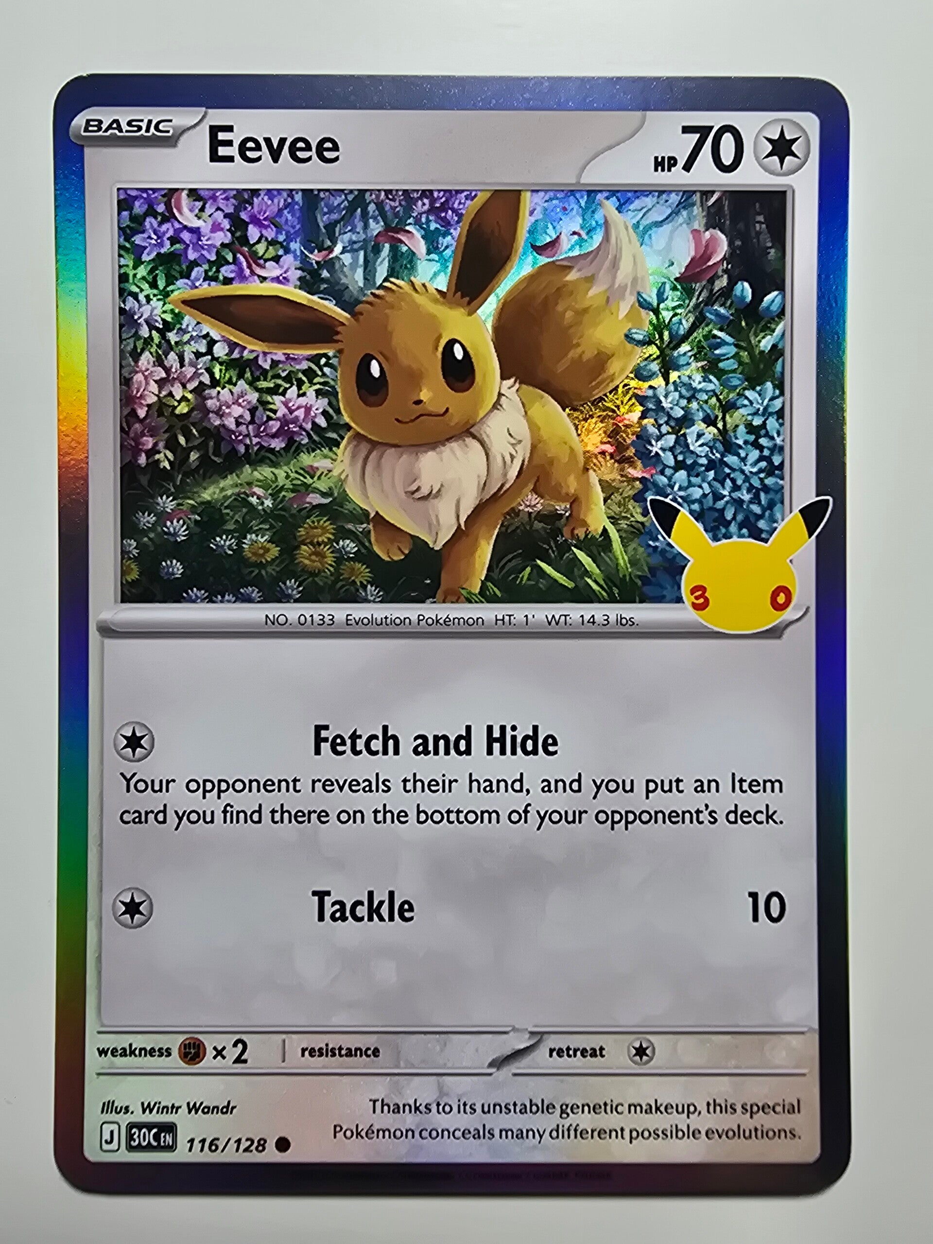 EEVEE (30TH CELEBRATION 116/128) (TRADING CARD)