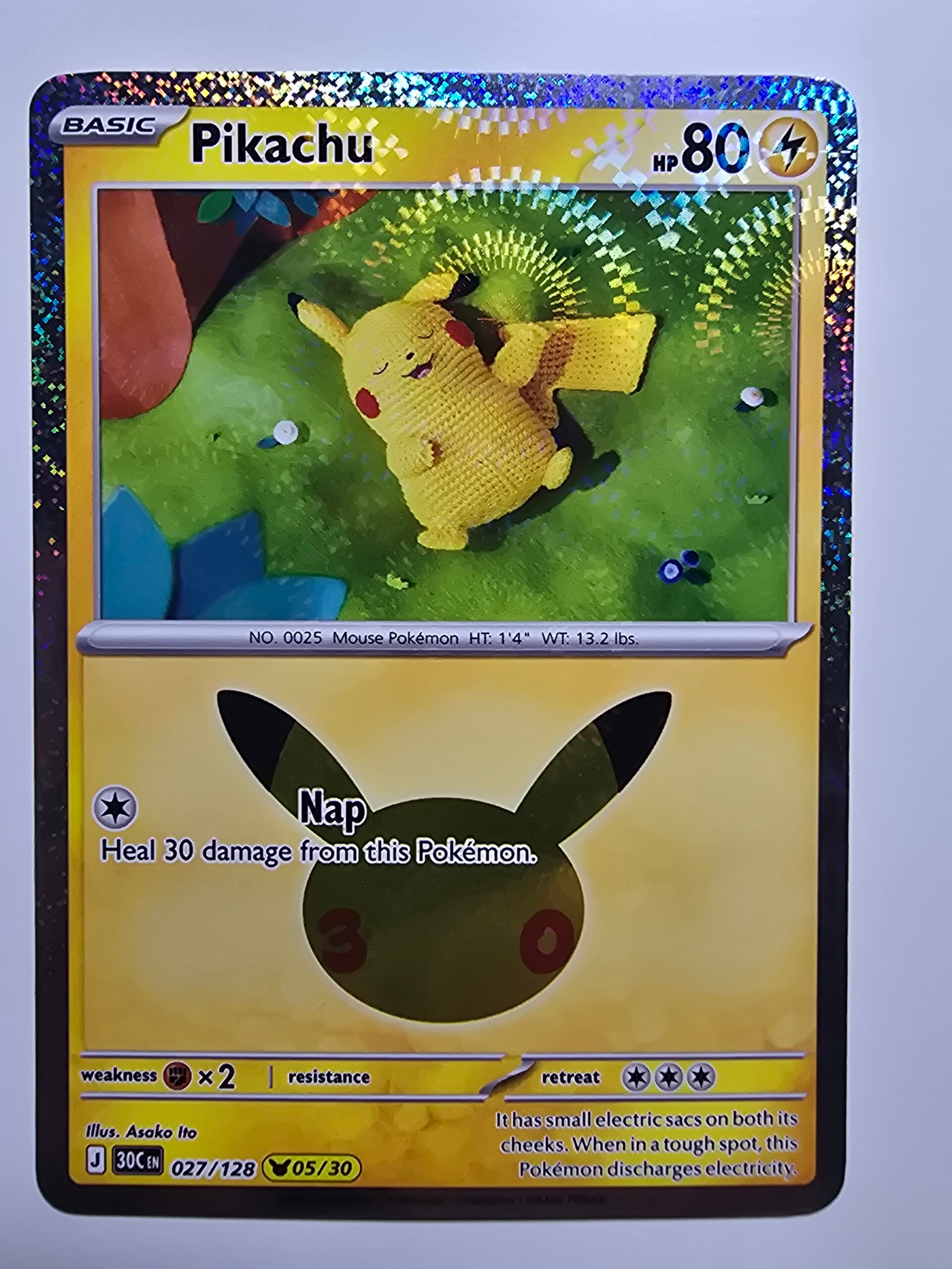 PIKACHU (30TH CELEBRATION 027/128 05/30) (TRADING CARD)