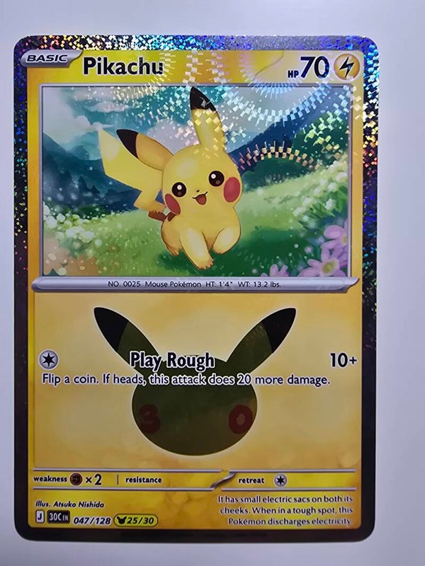 PIKACHU (30TH CELEBRATION 047/128 25/30) (TRADING CARD)