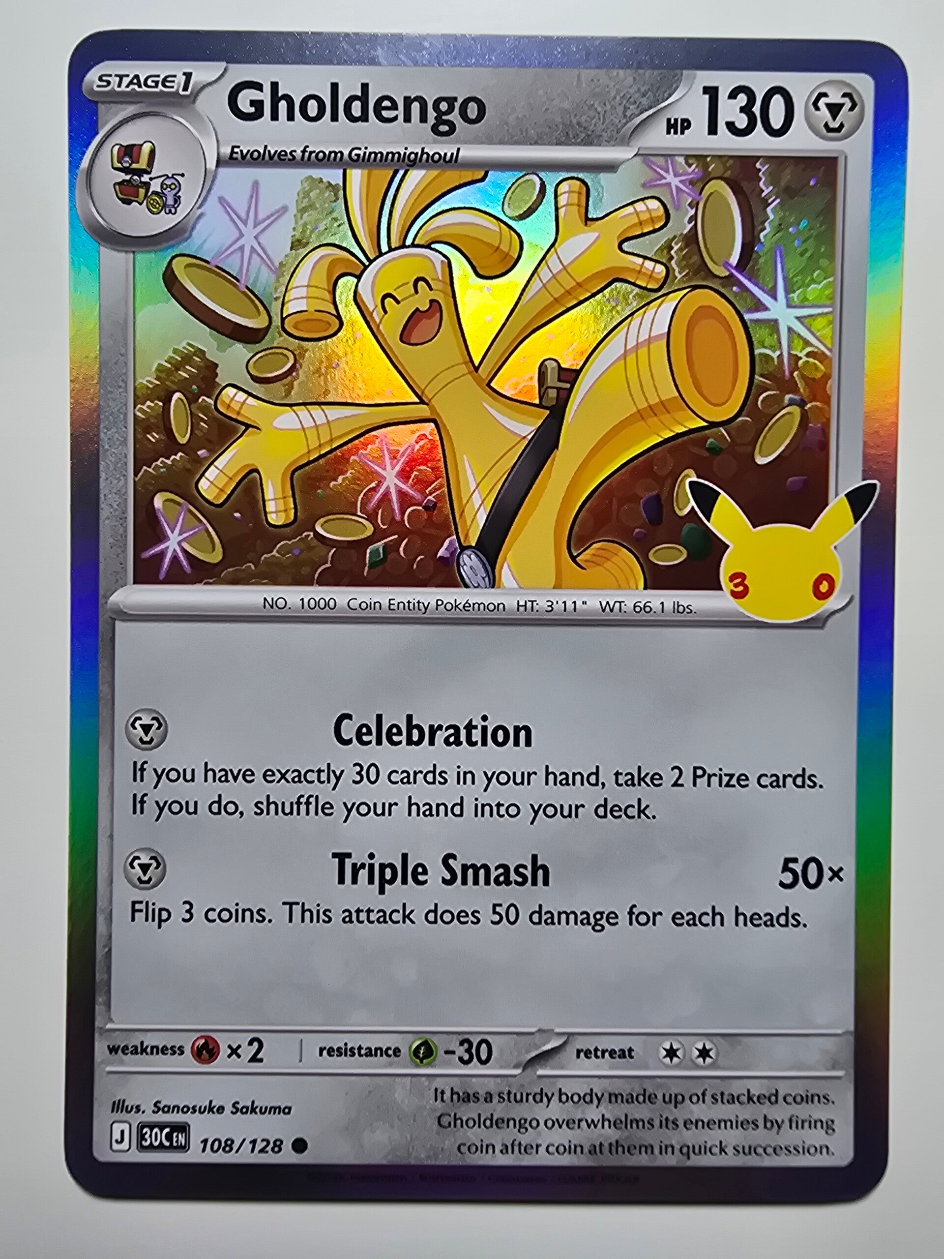 GHOLDENGO (30TH CELEBRATION 108/128) (TRADING CARD)