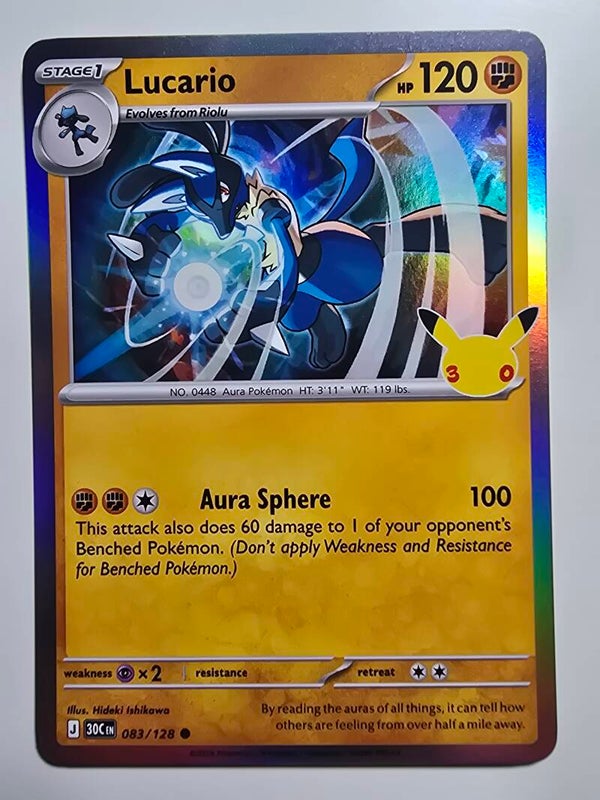 LUCARIO (30TH CELEBRATION 083/128) (TRADING CARD)