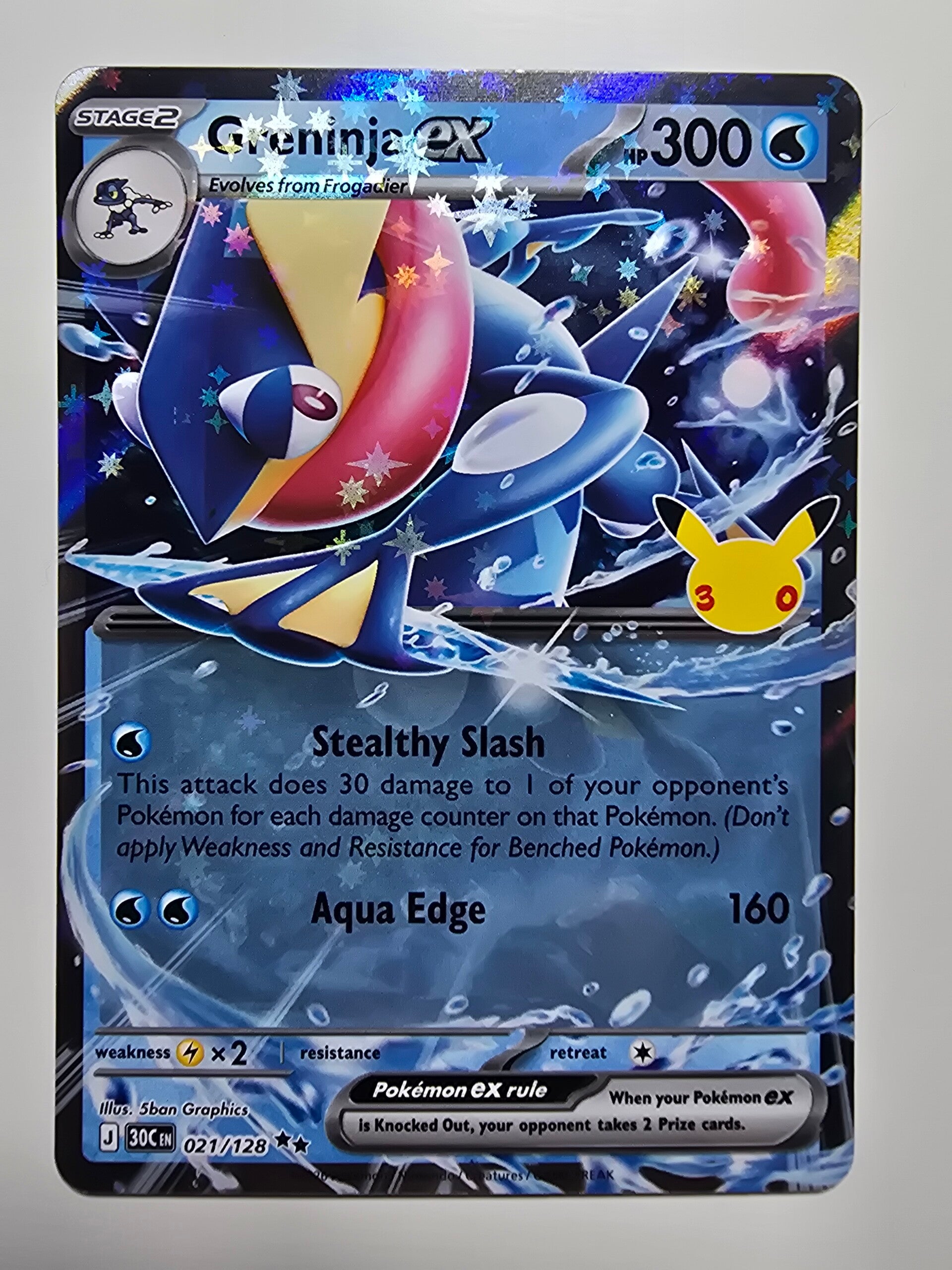 GRENINJA EX (30TH CELEBRATION 021/128) (TRADING CARD)