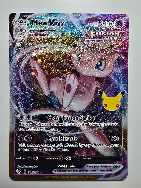 MEW VMAX (30TH CELEBRATION 114/264) (TRADING CARD)