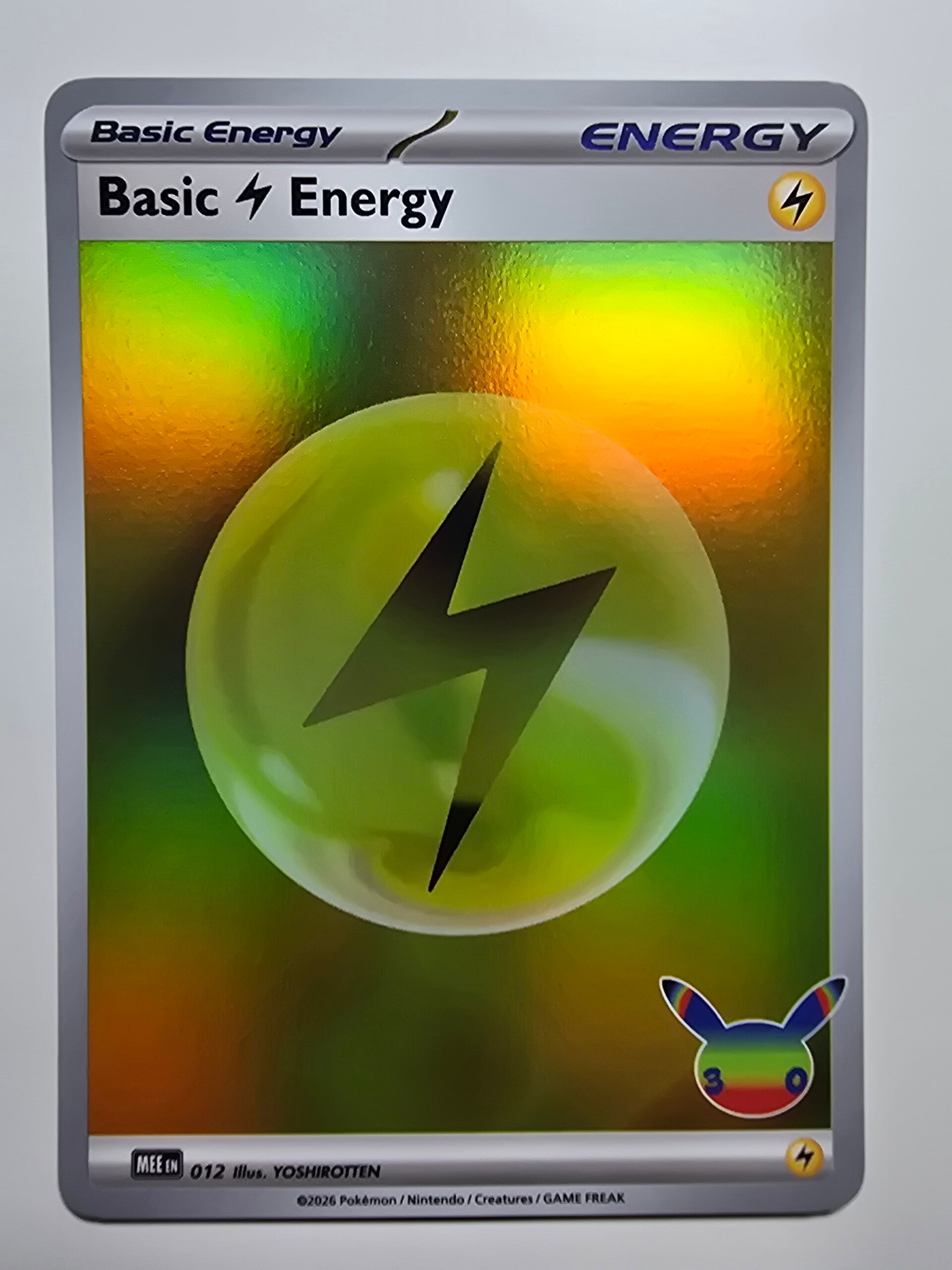 BASIC LIGHTNING ENERGY (30TH CELEBRATION MEE 012) (TRADING CARD)