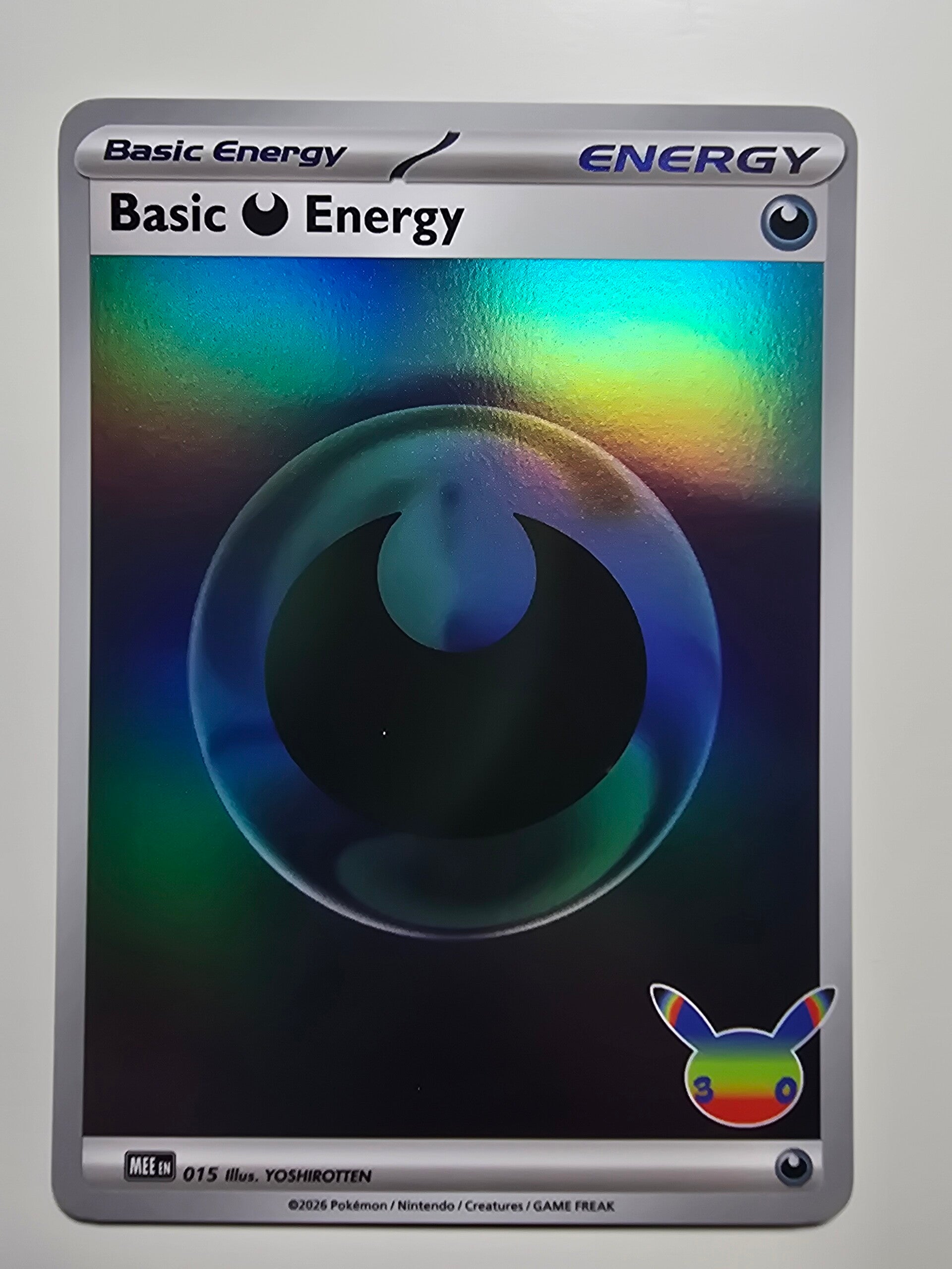 BASIC DARKNESS ENERGY (30TH CELEBRATION MEE 015) (TRADING CARD)