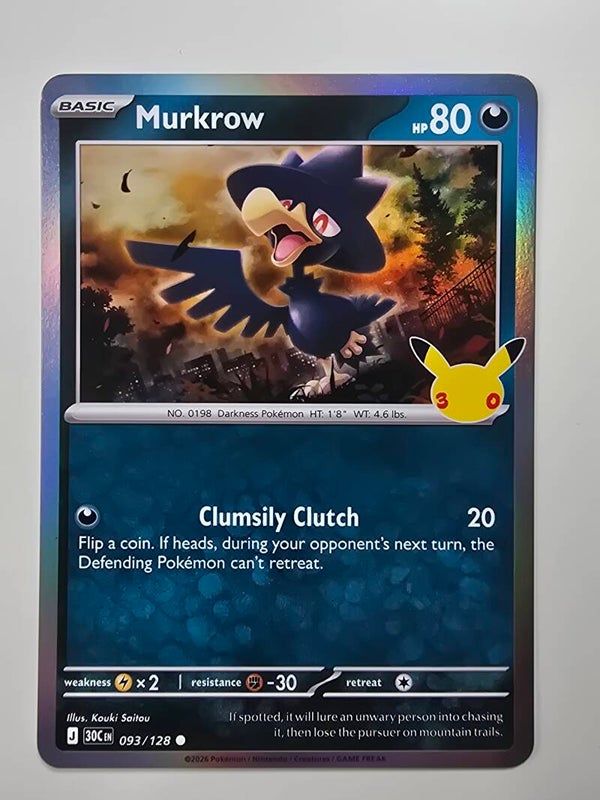 MURKROW (30TH CELEBRATION 093/128) (POKÉMON) (TRADING CARD)