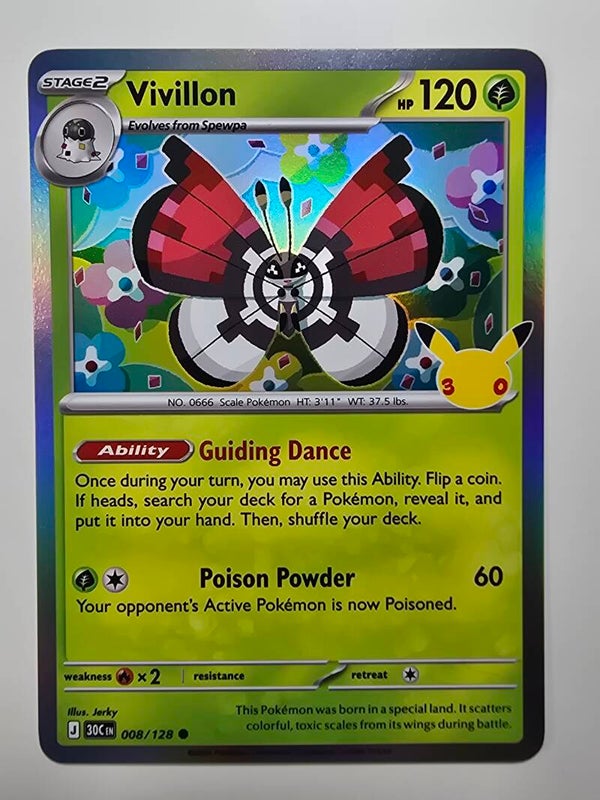 VIVILLON (30TH CELEBRATION 008/128) (POKÉMON) (TRADING CARD)