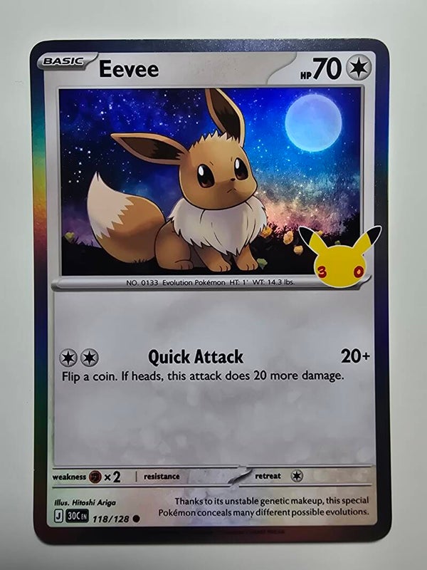EEVEE (30TH CELEBRATION 118/128) (POKÉMON) (TRADING CARD)