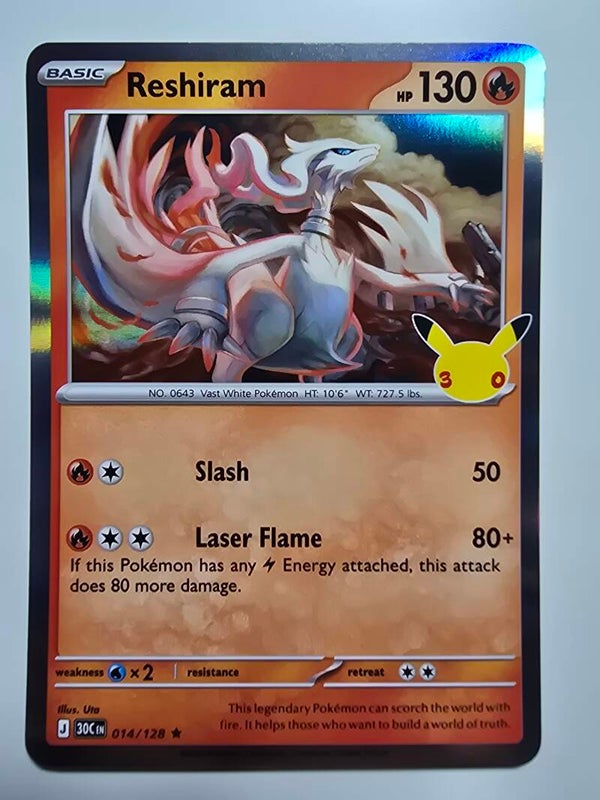 RESHIRAM (30TH CELEBRATION 014/128) (POKÉMON) (TRADING CARD)