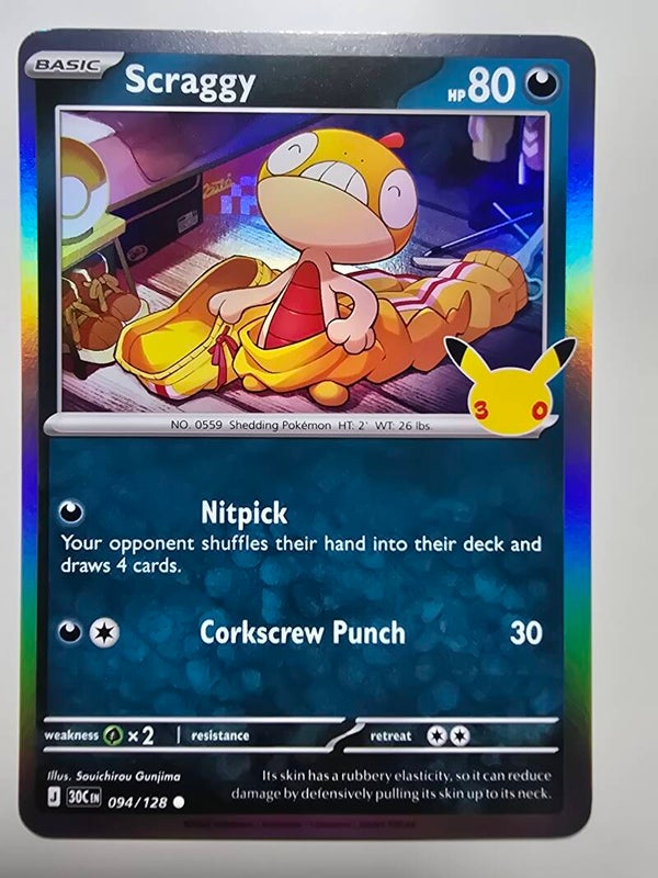 SCRAGGY (30TH CELEBRATION 094/128) (POKÉMON) (TRADING CARD)