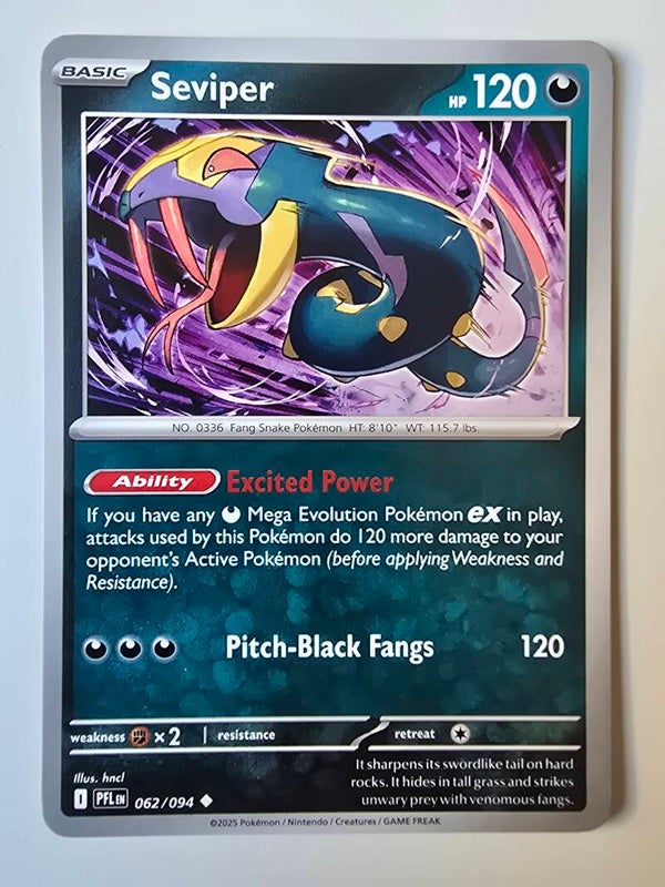 SEVIPER (PHANTASMAL FLAMES 062/094) (POKÉMON) (TRADING CARD)