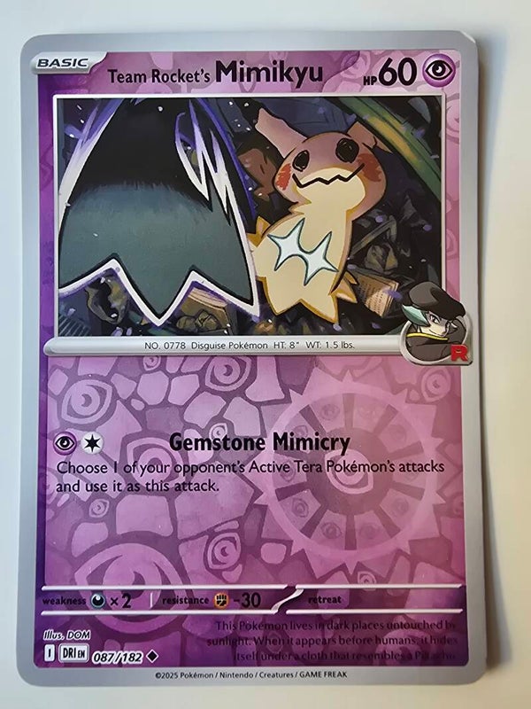 TEAM ROCKET'S MIMIKYU (DESTINED RIVALS 087/182) (REVERSE HOLO) (TRADING CARD)