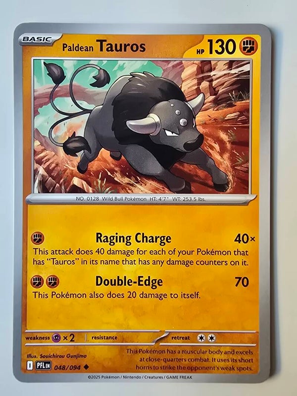 PALDEAN TAUROS (PHANTASMAL FLAMES 048/094) (POKÉMON) (TRADING CARD)