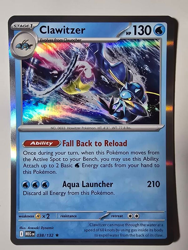 CLAWITZER (MEGA EVOLUTION 038/132) (HOLO) (POKÉMON) (TRADING CARD)