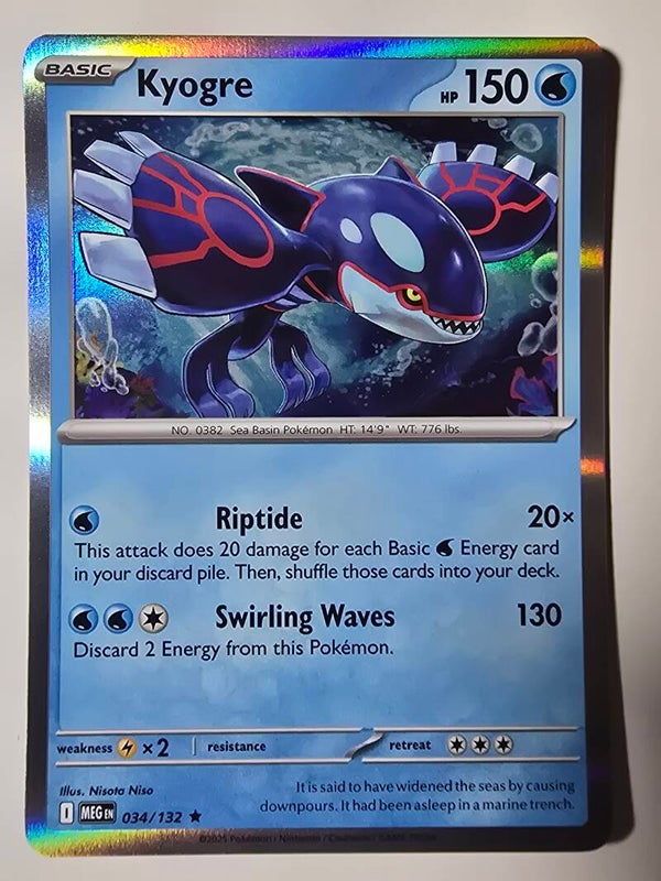 KYOGRE (MEGA EVOLUTION 034/132) (HOLO) (POKÉMON) (TRADING CARD)