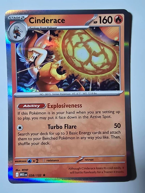CINDERACE (MEGA EVOLUTION 028/132) (HOLO) (POKÉMON) (TRADING CARD)