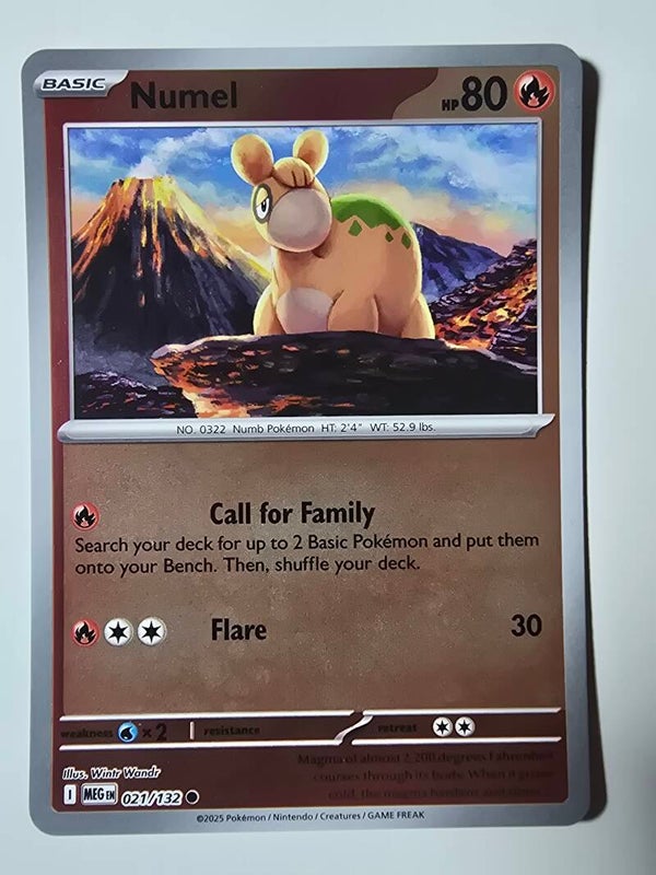 NUMEL (MEGA EVOLUTION 021/132) (REVERSE HOLO) (POKÉMON) (TRADING CARD)