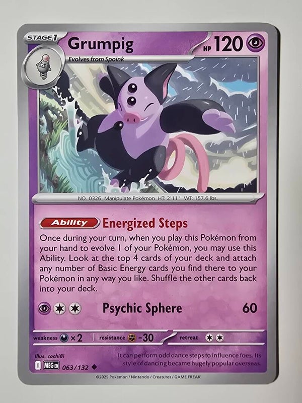 GRUMPIG (MEGA EVOLUTION 063/132) (POKÉMON) (TRADING CARD)