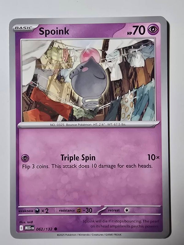 SPOINK (MEGA EVOLUTION 062/132) (POKÉMON) (TRADING CARD)