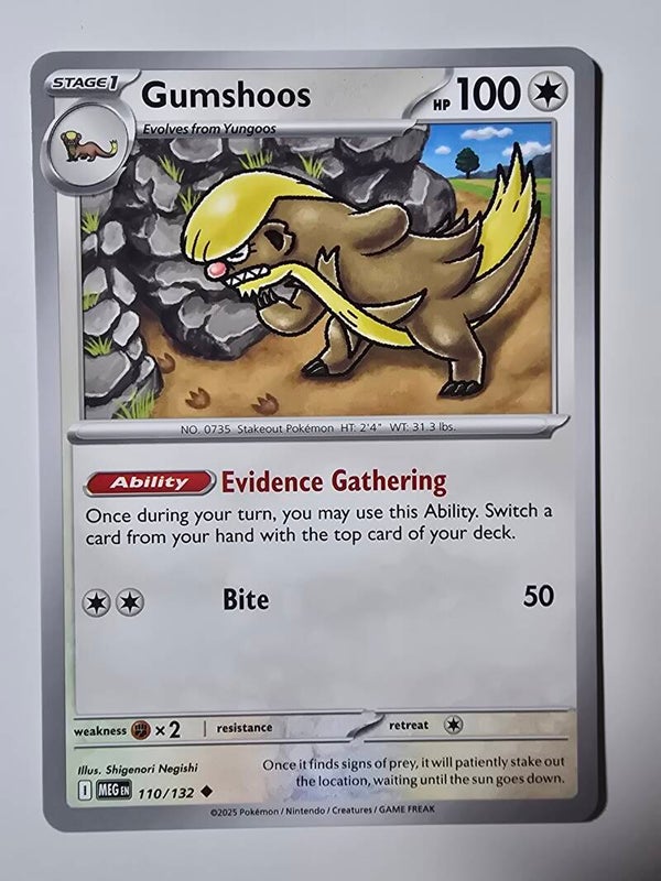GUMSHOOS (MEGA EVOLUTION 110/132) (POKÉMON) (TRADING CARD)