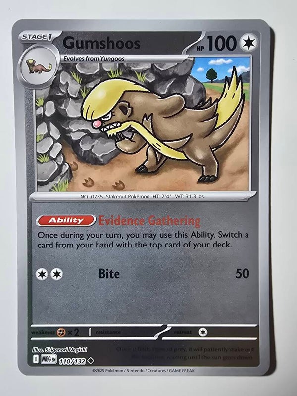 GUMSHOOS (MEGA EVOLUTION 110/132) (REVERSE HOLO) (POKÉMON) (TRADING CARD)