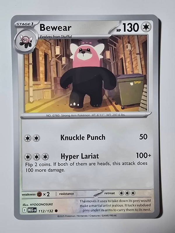 BEWEAR (MEGA EVOLUTION 112/132) (POKÉMON) (TRADING CARD)