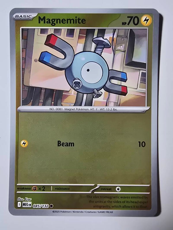 MAGNEMITE (MEGA EVOLUTION 045/132) (REVERSE HOLO) (POKÉMON) (TRADING CARD)