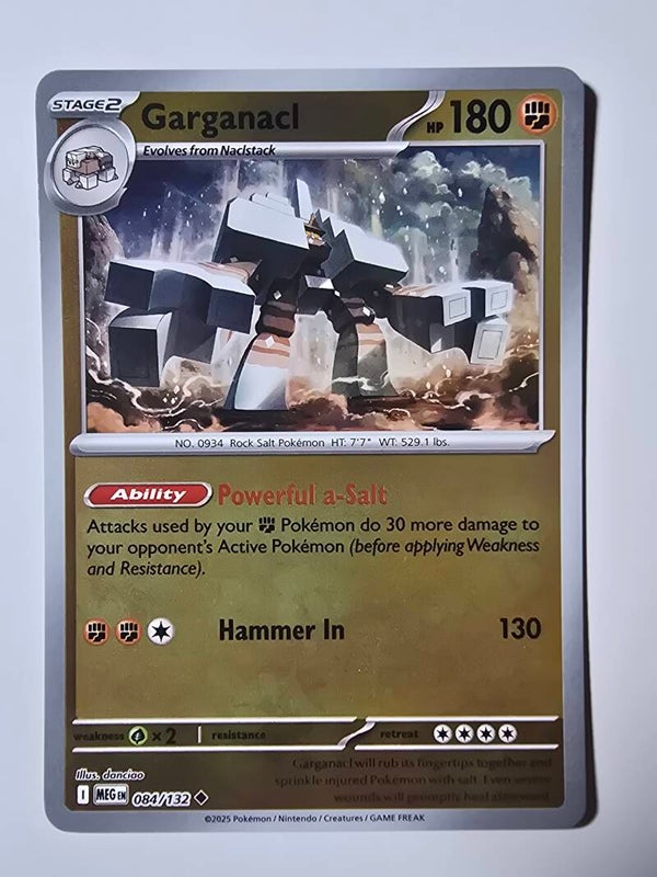 GARGANACL (MEGA EVOLUTION 084/132) (REVERSE HOLO) (POKÉMON) (TRADING CARD)