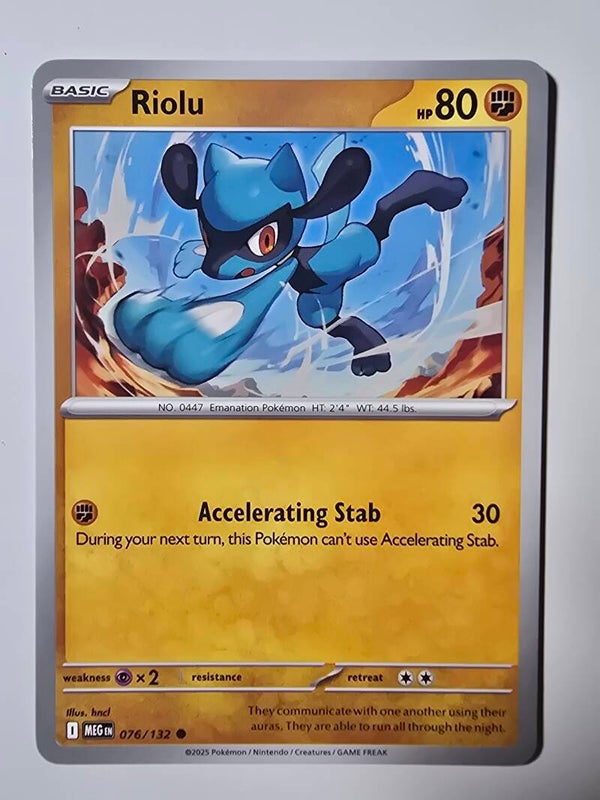 RIOLU (MEGA EVOLUTION 076/132) (POKÉMON) (TRADING CARD)