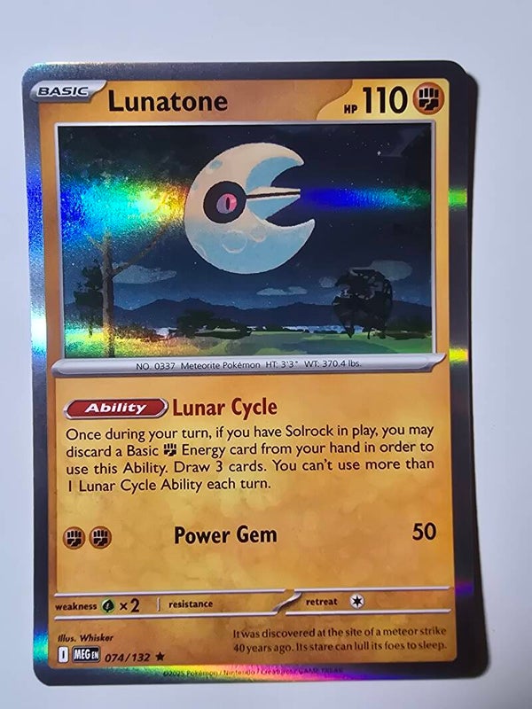 LUNATONE (MEGA EVOLUTION 074/132) (HOLO) (TRADING CARD)