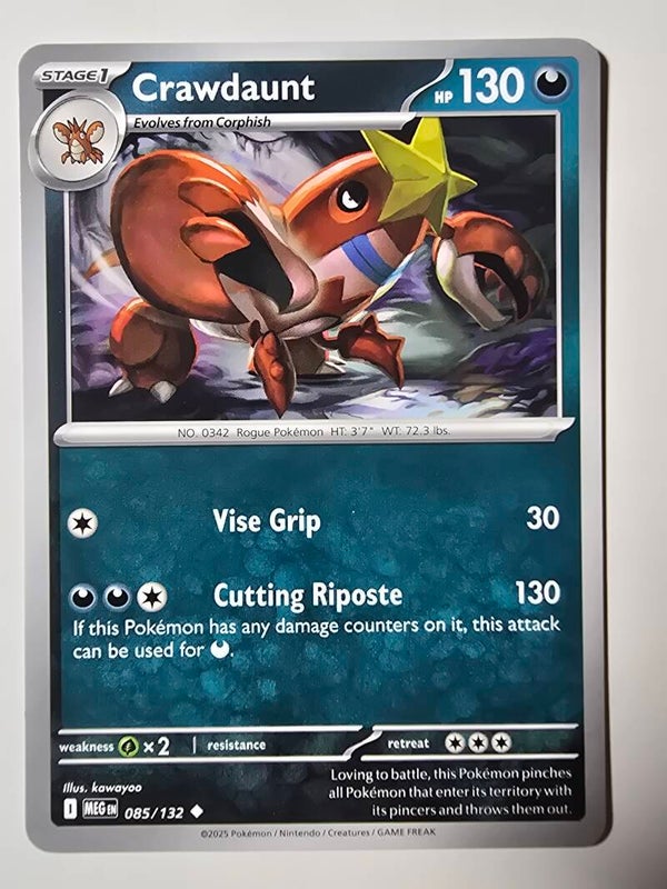 CRAWDAUNT (MEGA EVOLUTION 085/132) (POKÉMON) (TRADING CARD)