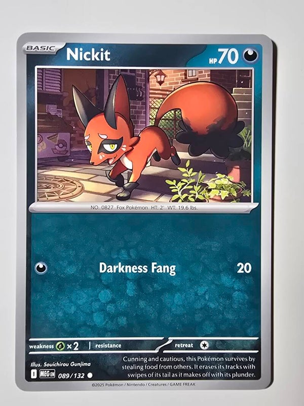 NICKIT (MEGA EVOLUTION 089/132) (POKÉMON) (TRADING CARD)