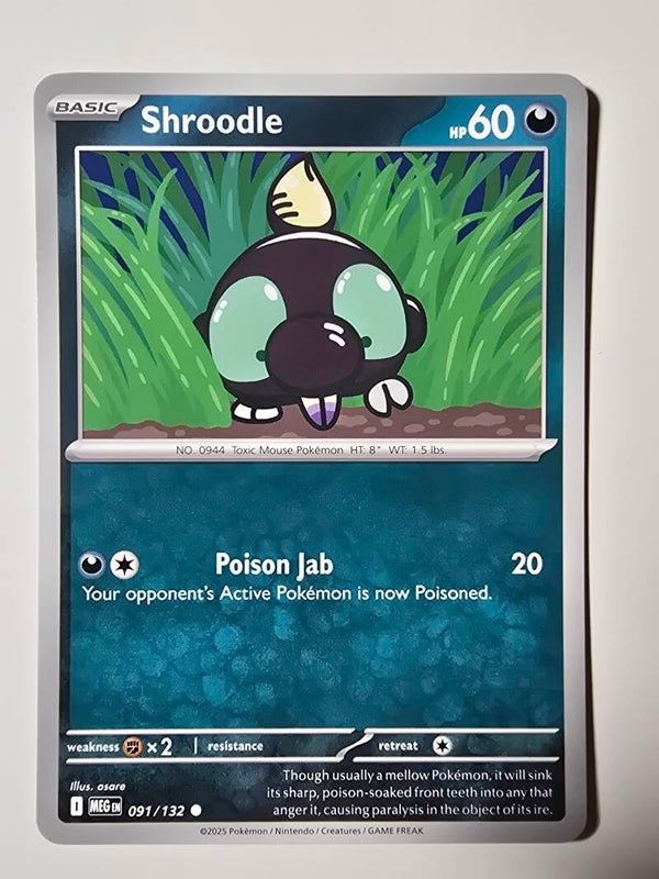 SHROODLE (MEGA EVOLUTION 091/132) (POKÉMON) (TRADING CARD)