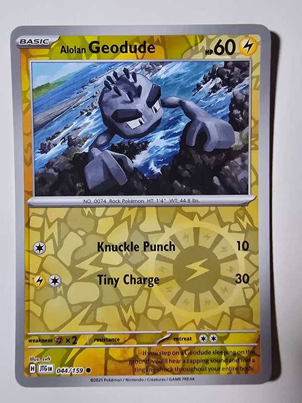 ALOLAN GEODUDE (JOURNEY TOGETHER 044/159) (REVERSE HOLO) (POKÉMON) (TRADING CARD)