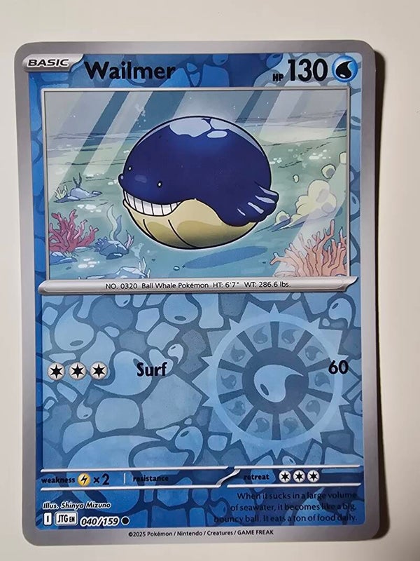 WAILMER (JOURNEY TOGETHER 040/159) (REVERSE HOLO) (POKÉMON) (TRADING CARD)