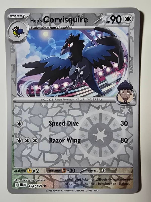 HOP'S CORVISQUIRE (JOURNEY TOGETHER 134/159) (REVERSE HOLO) (POKÉMON) (TRADING CARD)