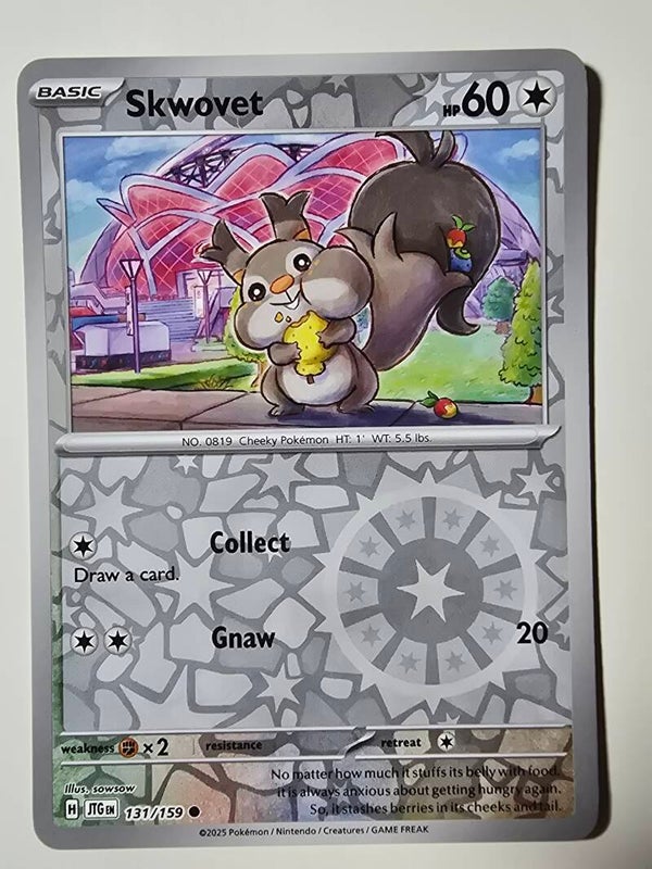 SKWOVET (JOURNEY TOGETHER 131/159) (REVERSE HOLO) (POKÉMON) (TRADING CARD)