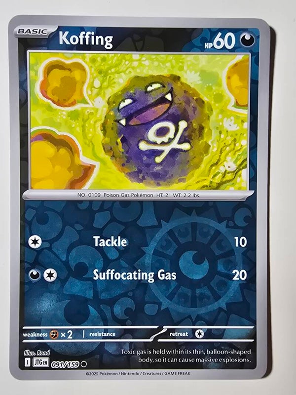 KOFFING (JOURNEY TOGETHER 091/159) (REVERSE HOLO) (POKÉMON) (TRADING CARD)