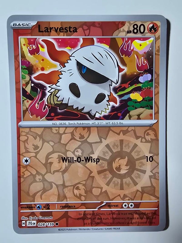 LARVESTA (JOURNEY TOGETHER 028/159) (REVERSE HOLO) (POKÉMON) (TRADING CARD)