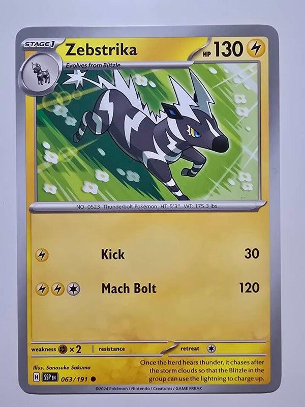 ZEBSTRIKA (SURGING SPARKS 063/191) (TRADING CARD)