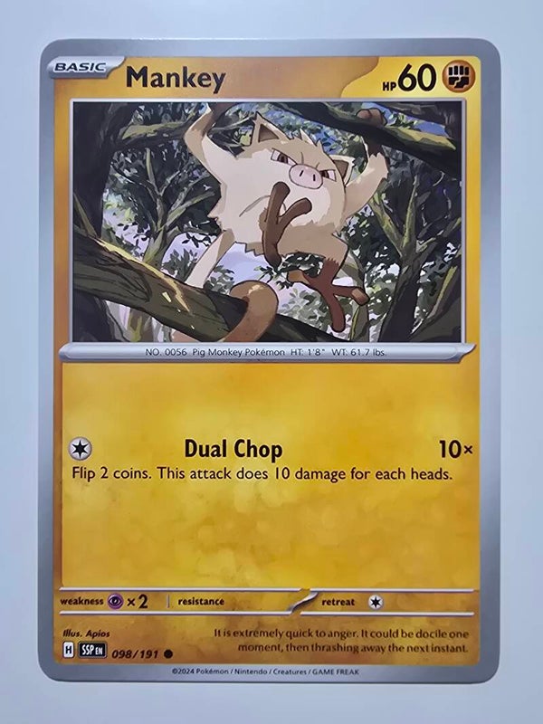 MANKEY (SURGING SPARKS 098/191) (TRADING CARD)