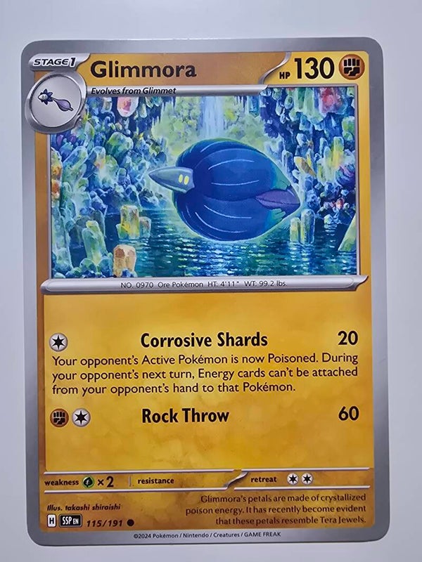 GLIMMORA (SURGING SPARKS 115/191) (TRADING CARD)