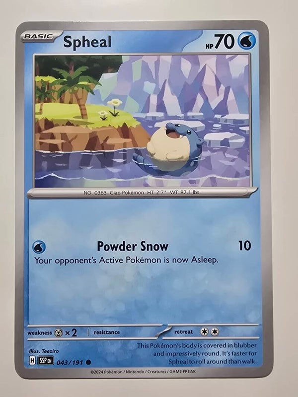 SPHEAL (SURGING SPARKS 043/191) (TRADING CARD)