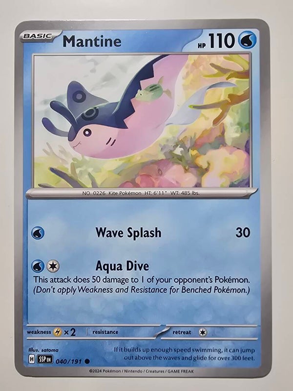 MANTINE (SURGING SPARKS 040/191) (TRADING CARD)